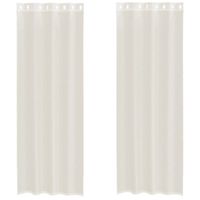 Voile Vorhänge mit Ösen 2 Stk. Creme 140x300 cm