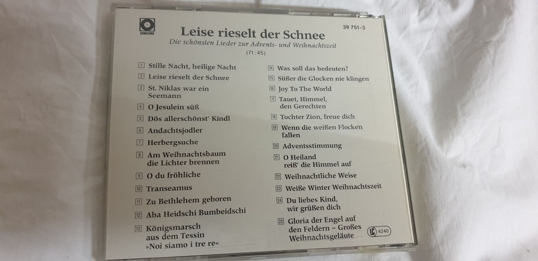 CD: Weihnachtslieder CD Leise – Usato da Wildhaus venduto da enzian66 1