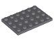 Lego Dark Bluish Gray Plate 4 x 6 15 Stück