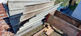 4 Blechtafeln massiv 220 x 92 cm.