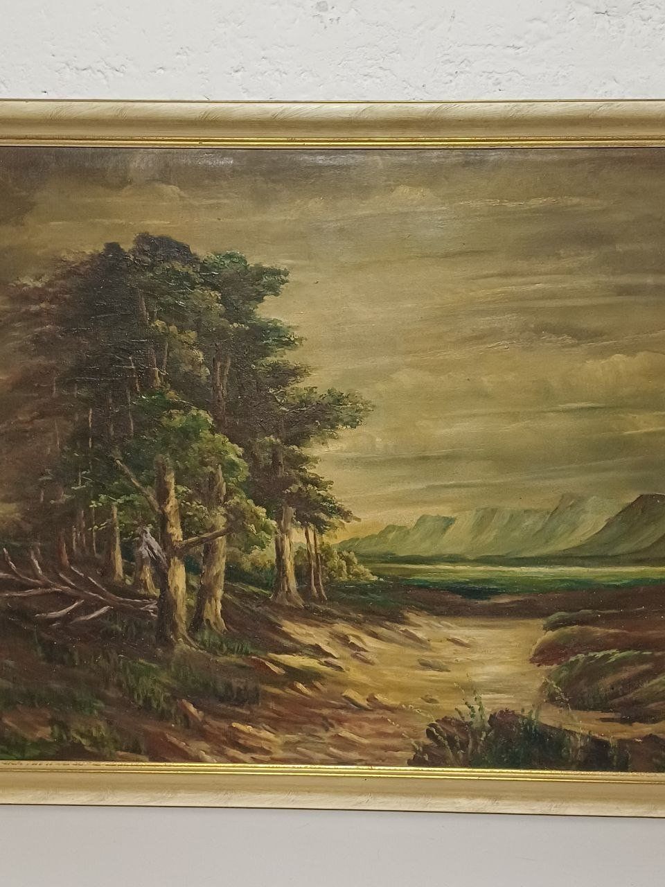 Gemälde: Großes Ölgemälde "Eichen im Moor" (1935) – Gebraucht aus Bern von Yunkom 3