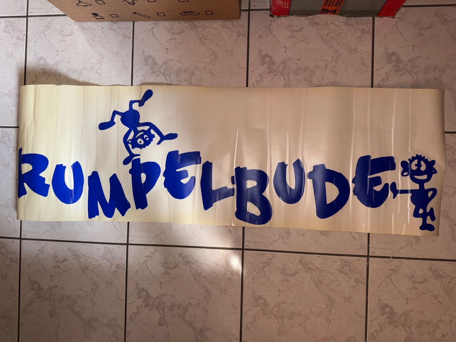 Sticker: Grosser blauer Aufkleber "Rumpelbude" – Nuovo e nell'imballaggio originale da Grosswangen venduto da Second_hand_paradise