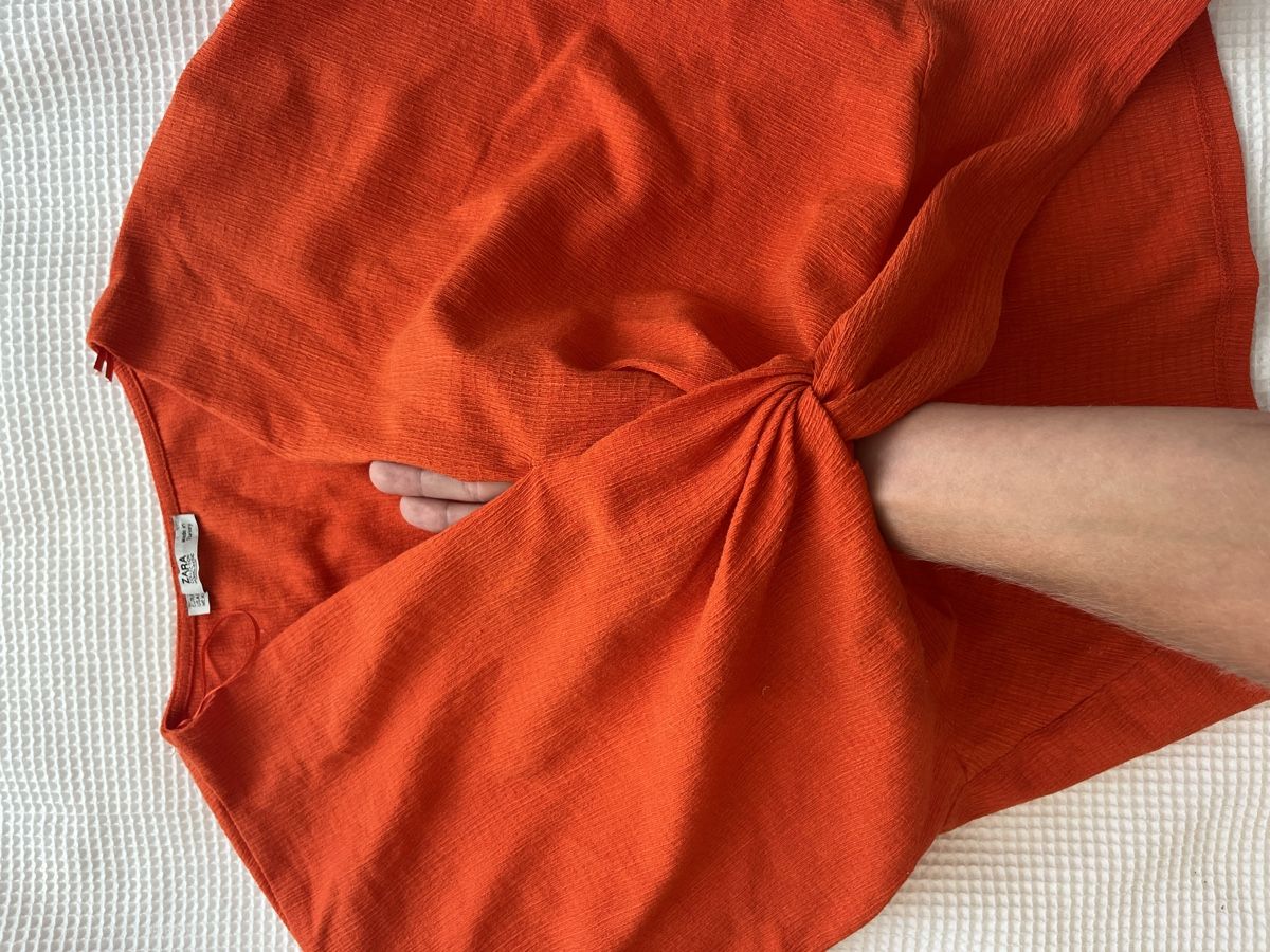Zara Top: Zara Orange Twist Front Top - Summer Ready - Size S – Nuovo (secondo la descrizione) da Mies venduto da sgr_887d 1