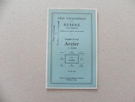 Landkarte Siegfried Karte Arzier VD 1934