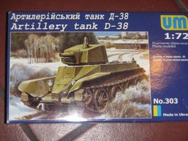 plastic model kit 1/72 unimodels  303 ARTILLEY TANK D 38