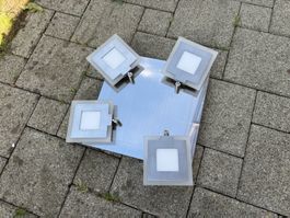 Deckenleuchte mit 4 verstellbaren Leuchten – Silber