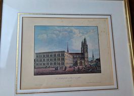 Historische Zürich-Ansicht Grossmünster – H. F. Leuthold 