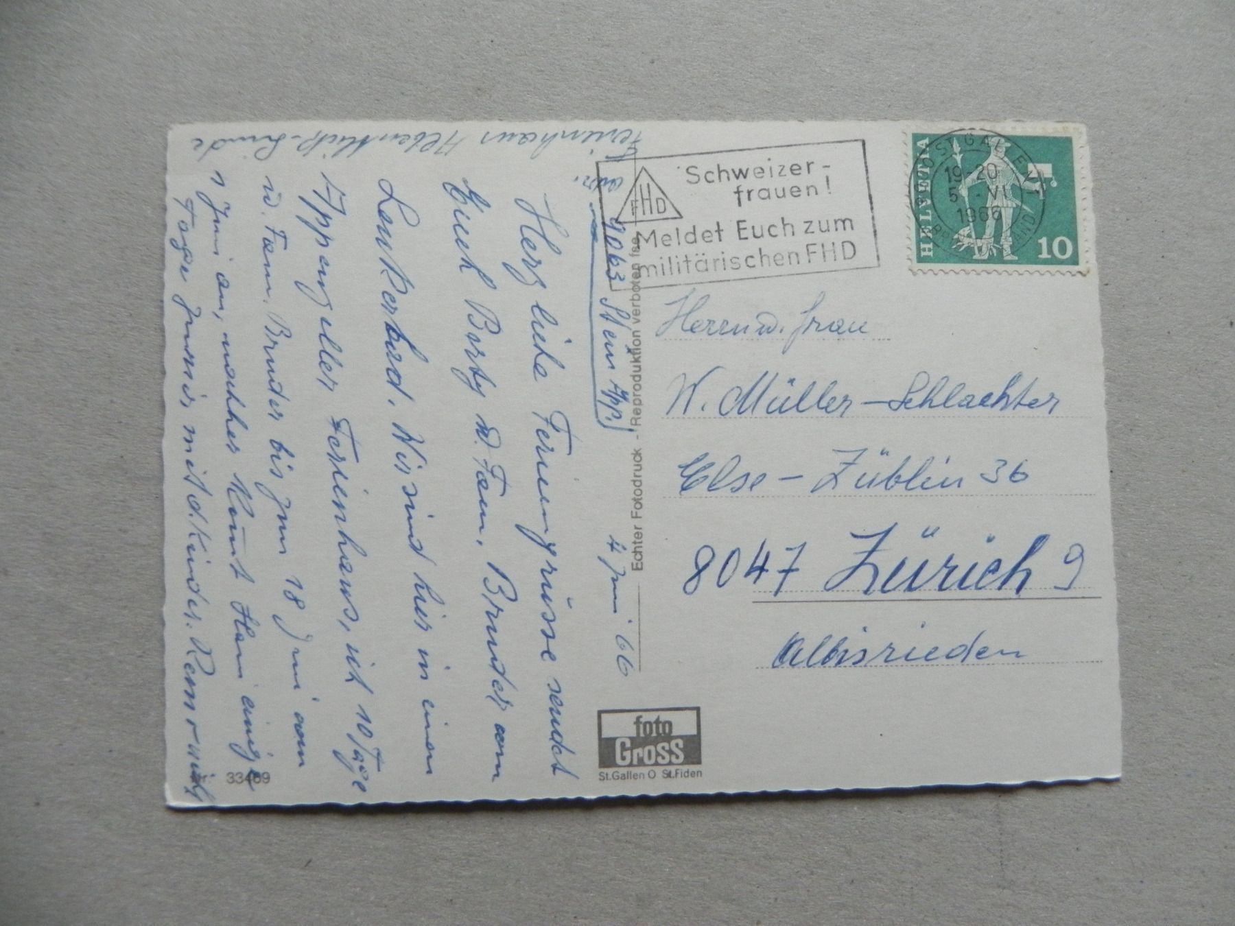 Cartoline postali: Ansichtskarte Stein AR Appenzell 1966 – Usato da Siebnen venduto da krimsie 1