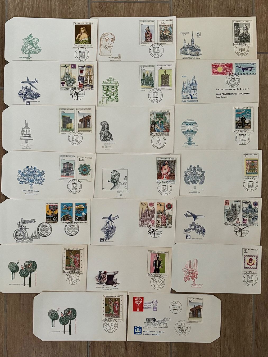 Alle Briefmarken: Kleines Lot. Briefmarken Tschechoslowakei CSSR – Gebraucht aus Esslingen von Danielp 4