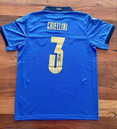 2020 Euro Original Italy Trikot | Chiellini Autogramm