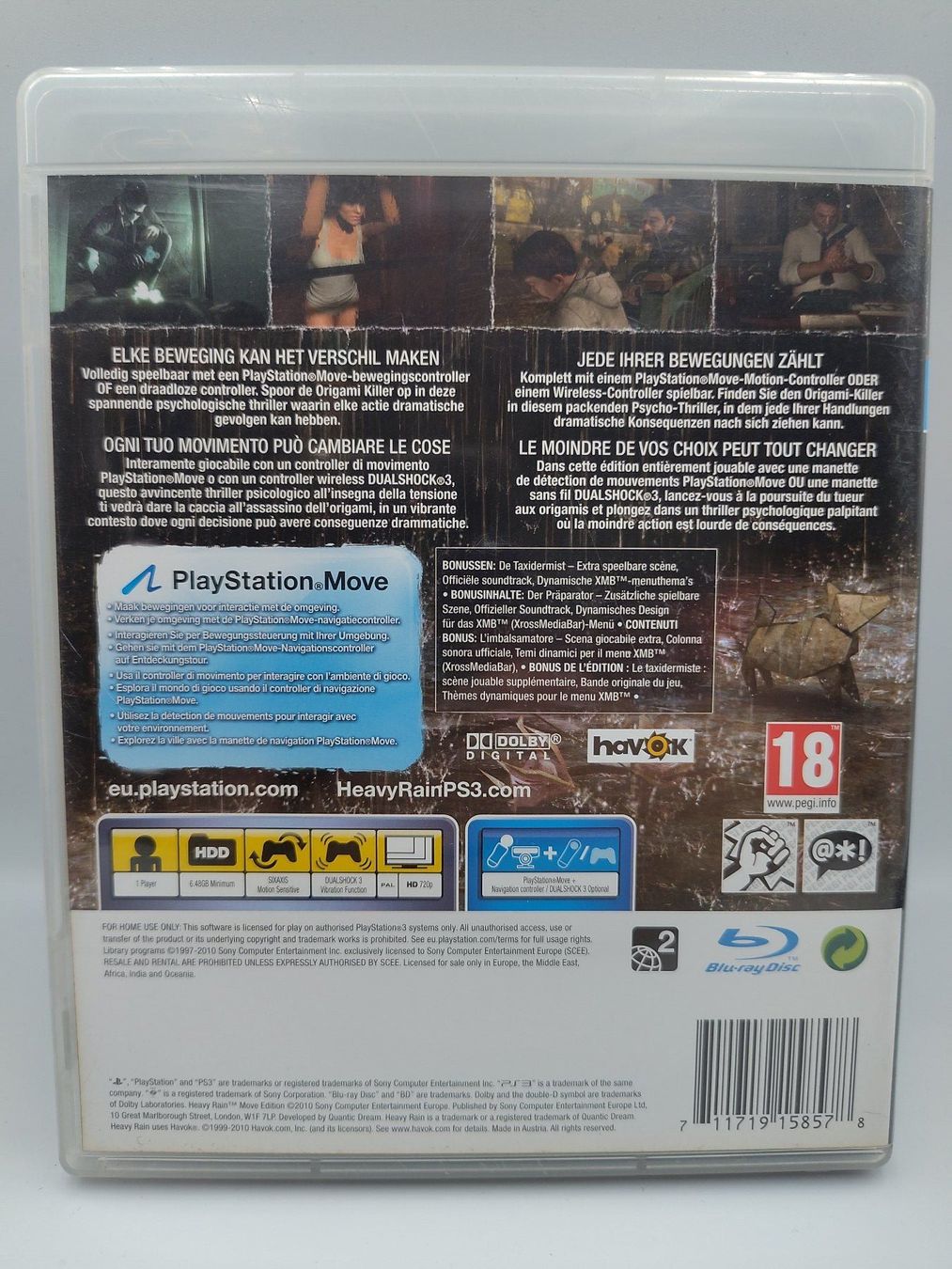 Sony Giochi: Heavy Rain Move Edition - Playstation 3 / PS3 – Usato da Kloten venduto da SuperRetroPixels 1