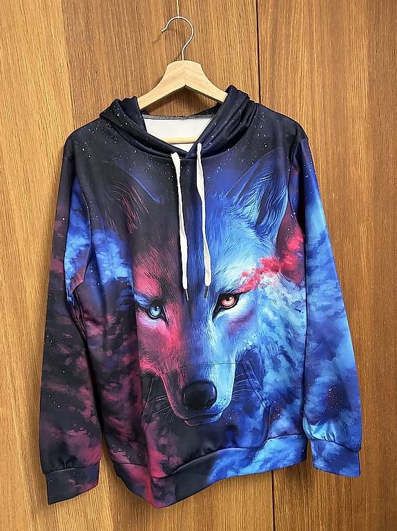 Maglioni & Felpe: Kapuzenpullover mit Wolf – Usato da Gais venduto da T_iziana