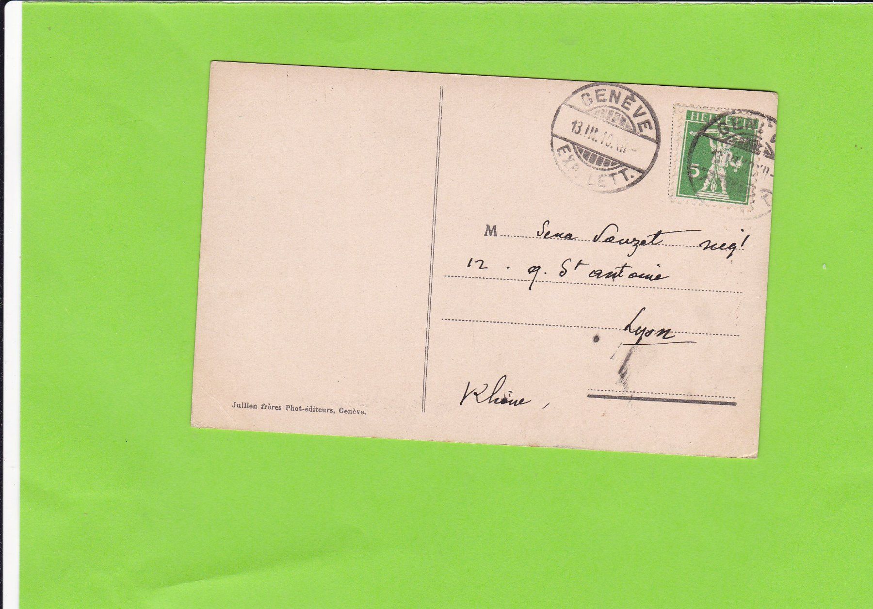 Cartoline postali: Genève-la Nuit – Usato da St. Peterzell venduto da neckertal 1