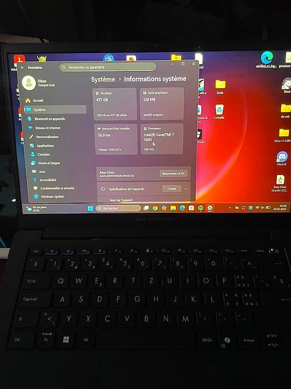 Notebook: ASUS ExpertBook B1403 - Intel Core 7 - 32Go RAM - 650 CHF – Usato da Apples venduto da eth_q9tw