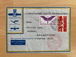 Flugpostbrief Zeppelin 1929 1.Flug Nordamerikafahrt