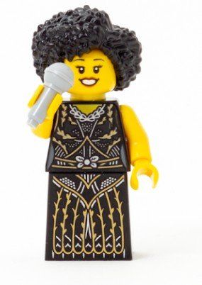 LEGO Minifigur Sängerin, aus Set 10312 (Neu (gemäss Beschreibung)) in ...
