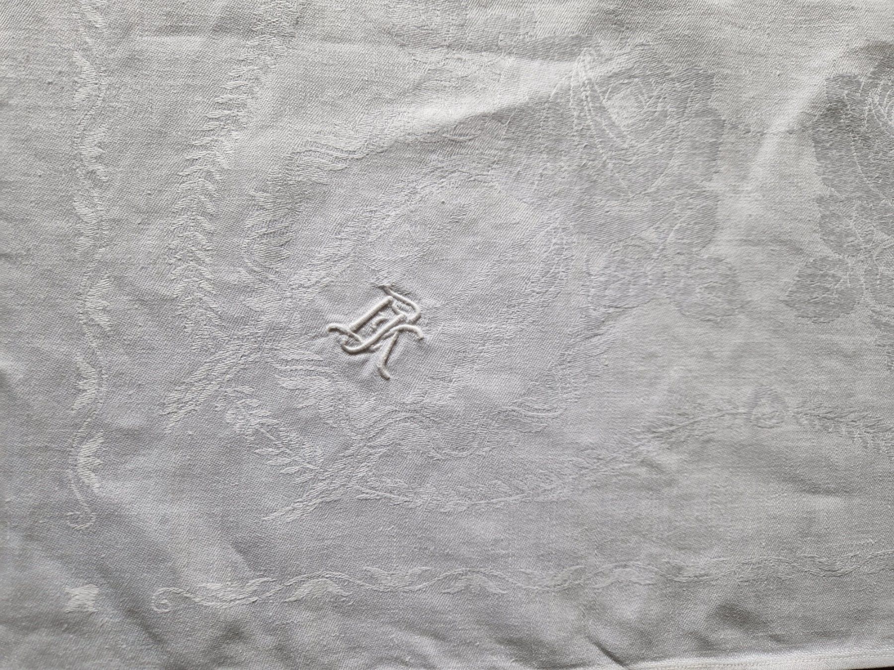 Biancheria da letto: Leinendamast Servietten mit Monogramm EK – Nuovo (secondo la descrizione) da Bern venduto da Antikbatik 3