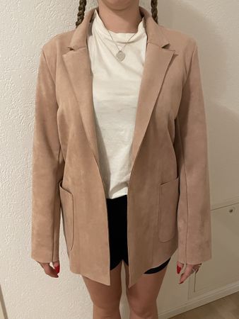 Blazer Zara Wildlederoptik rosa Grösse XS Zustand gut
