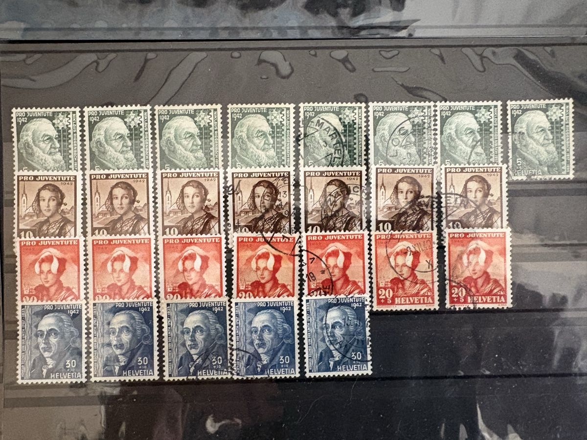 Tutti i francobolli: Pro Juventute 1938-1946 postfrisch/gestempelt – Usato da Steckborn venduto da heg_sd2b 5