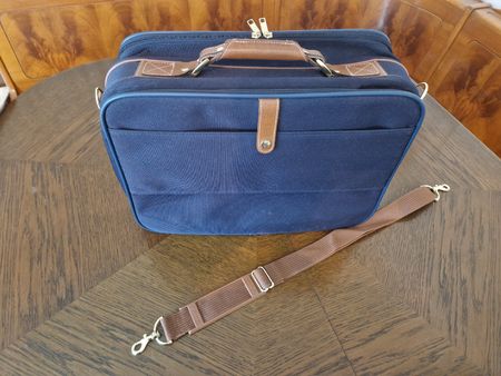 Samsonite Boardtasche/Reisetasche – Blau/Braun – Neuwertig