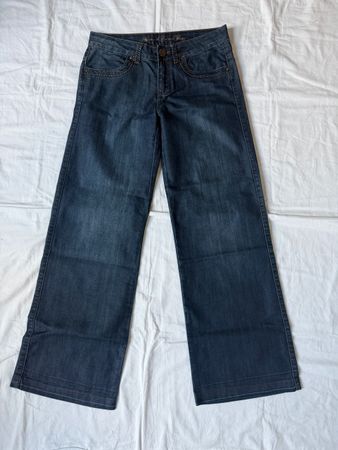 S.Oliver, leichte Jeans, dunkelblau, Wide Leg – Gr. 36