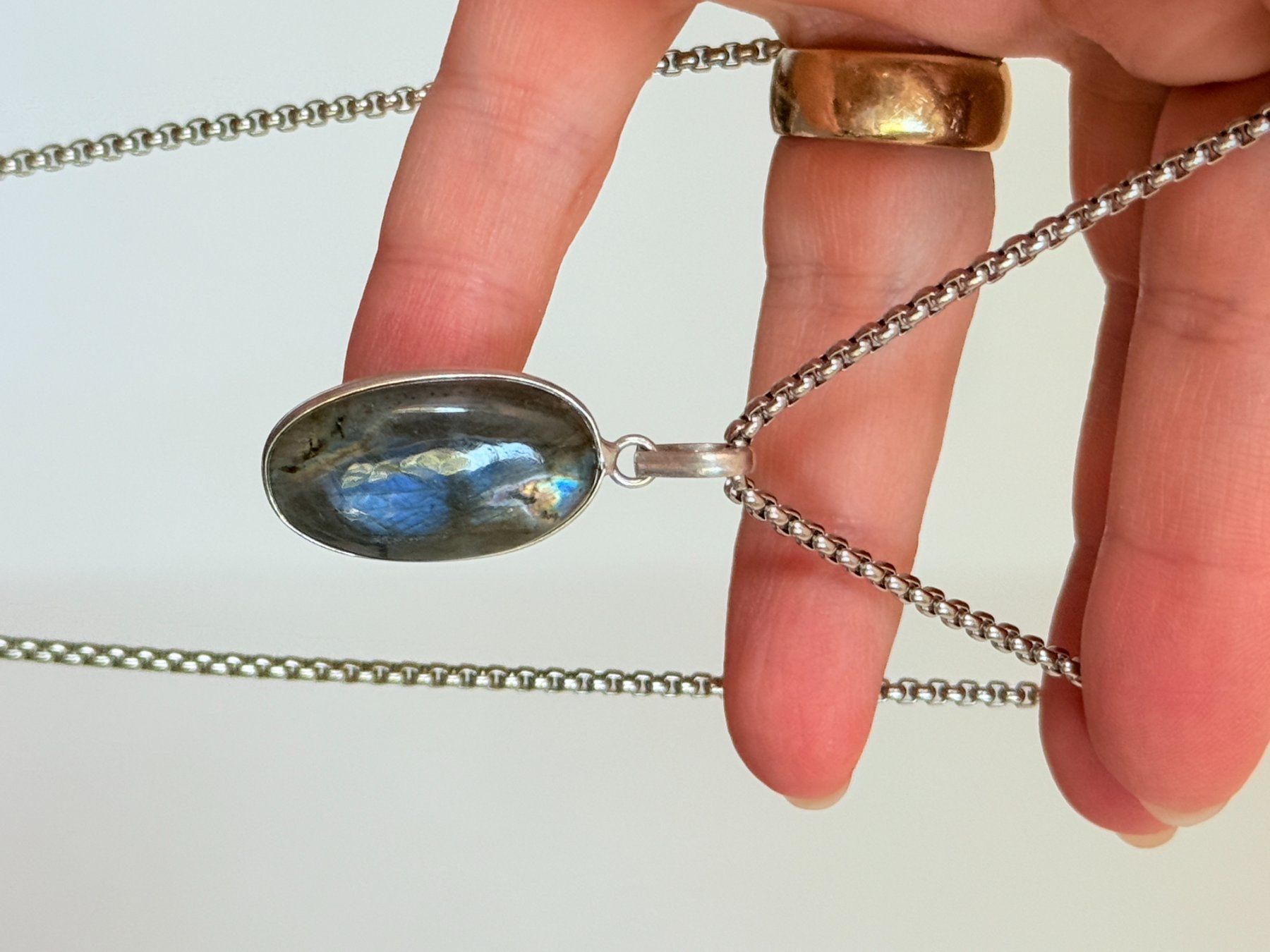 Catenine: Collier avec Labradorite – Nuovo e nell'imballaggio originale da Genève venduto da AWWA 2
