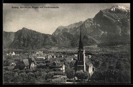 Ragaz, Evang. Kirche mit Ort u. Falkniss