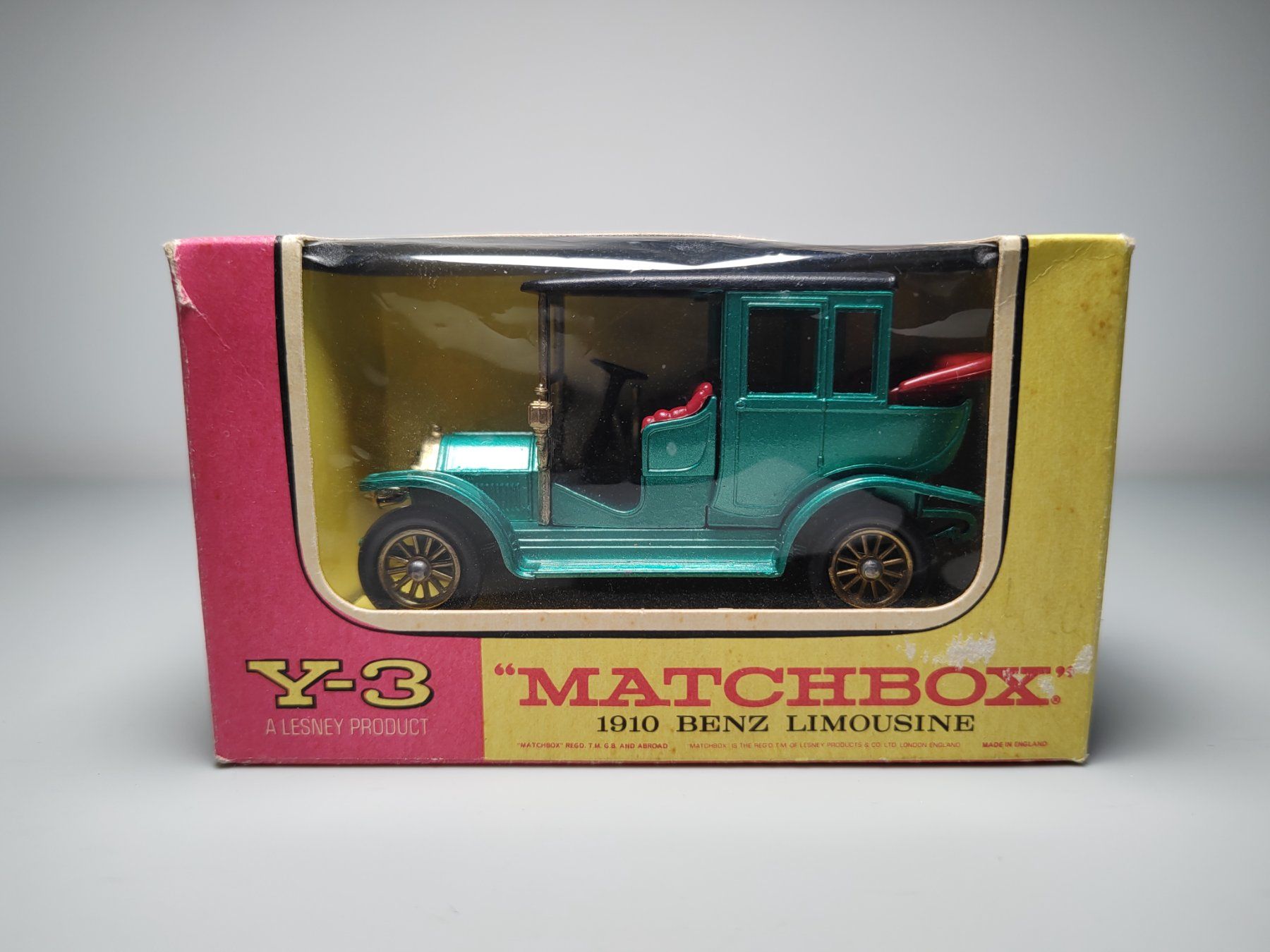 Matchbox Modellini d'auto: Matchbox Y-3 1910 Benz Limousine – Usato da Bachenbülach venduto da R.Mall 7
