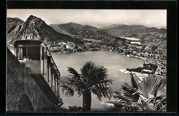 Ansichtskarten: Lugano, Funicolare Monte Bre, Bergbahn – Gebraucht aus Berlin von bartko-reher