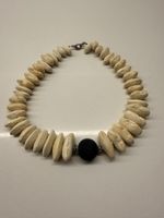 Naturschmuck Kette Lavastein Bohnen bean ☀️ necklace 