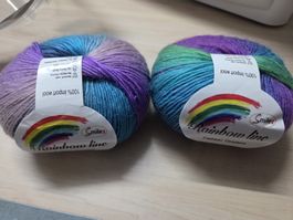 Wolle Rainbow Line 100% Importwolle neu 2x50gr