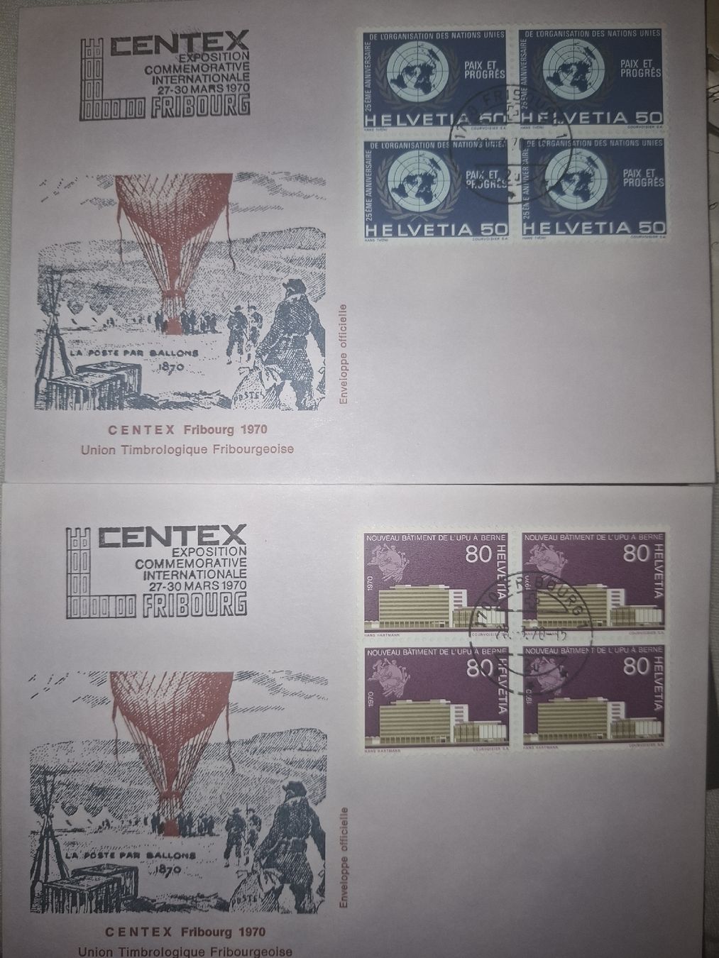 Tutti i francobolli: Centex Exposition Fribourg 1970 – Usato da Balgach venduto da SIMEON27