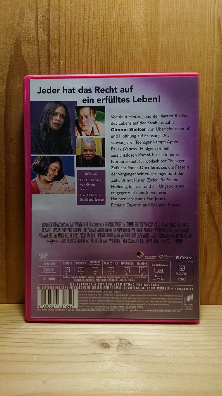 Tutti i DVDs: GIMME SHELTER DVD mit Vanessa Hudgens – Usato da Wilderswil venduto da Exebub 1