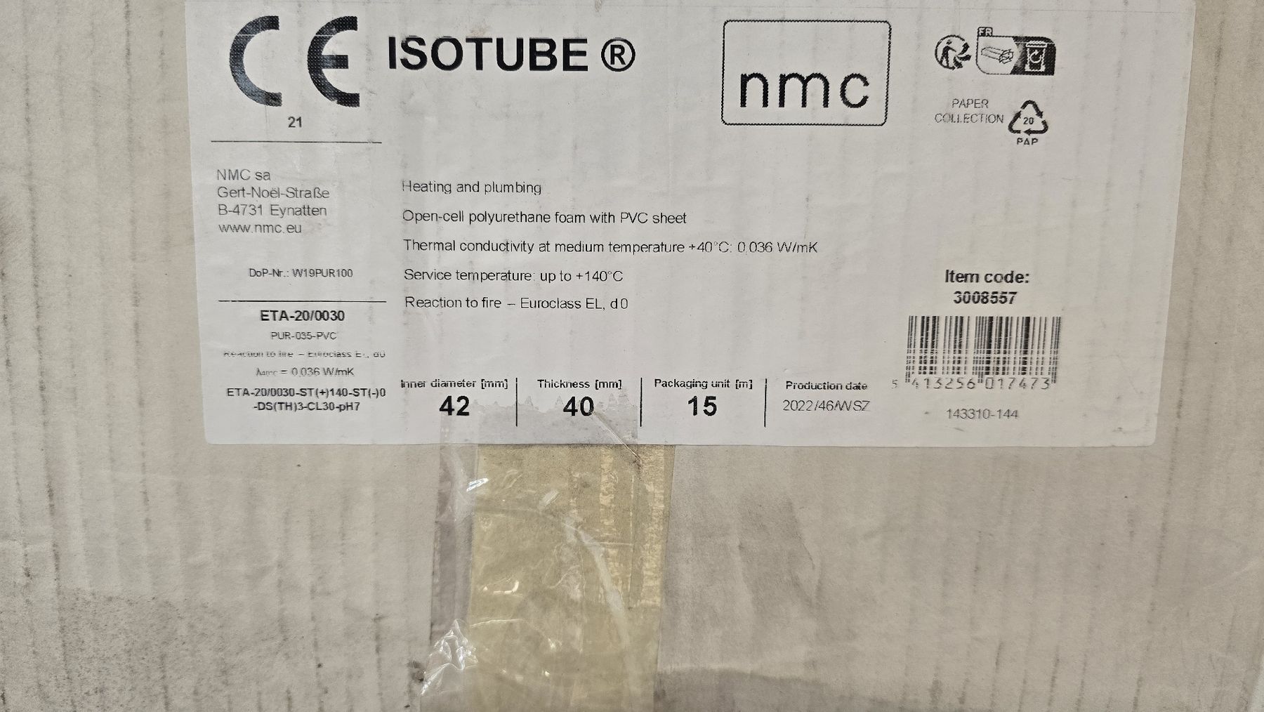 Riscaldamento: isolation tuyaux  – Nuovo e nell'imballaggio originale da tavannes venduto da Pai74 2