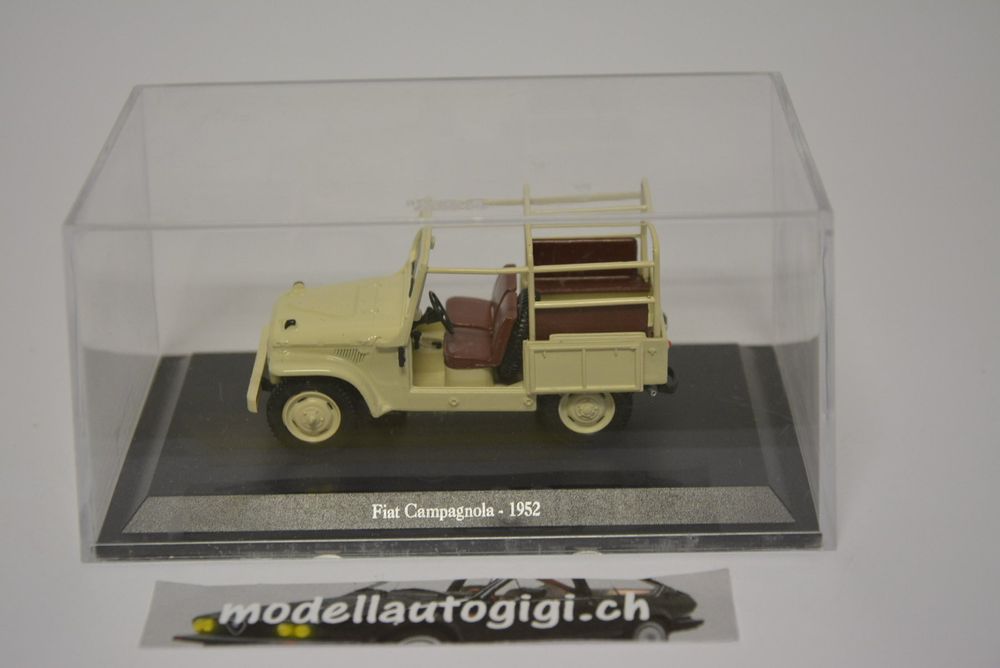 Modèle Réduit 1/43 Mercury Fiat Campagnola Avec Remorque N°305 - Véhicule Militaire, Occasion - Marque Mercuri