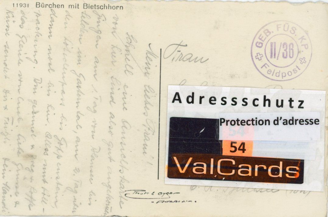 Cartes postales: Bürchen  VS   mit Bietschhorn – D'occasion à Brig par Valcards54 1