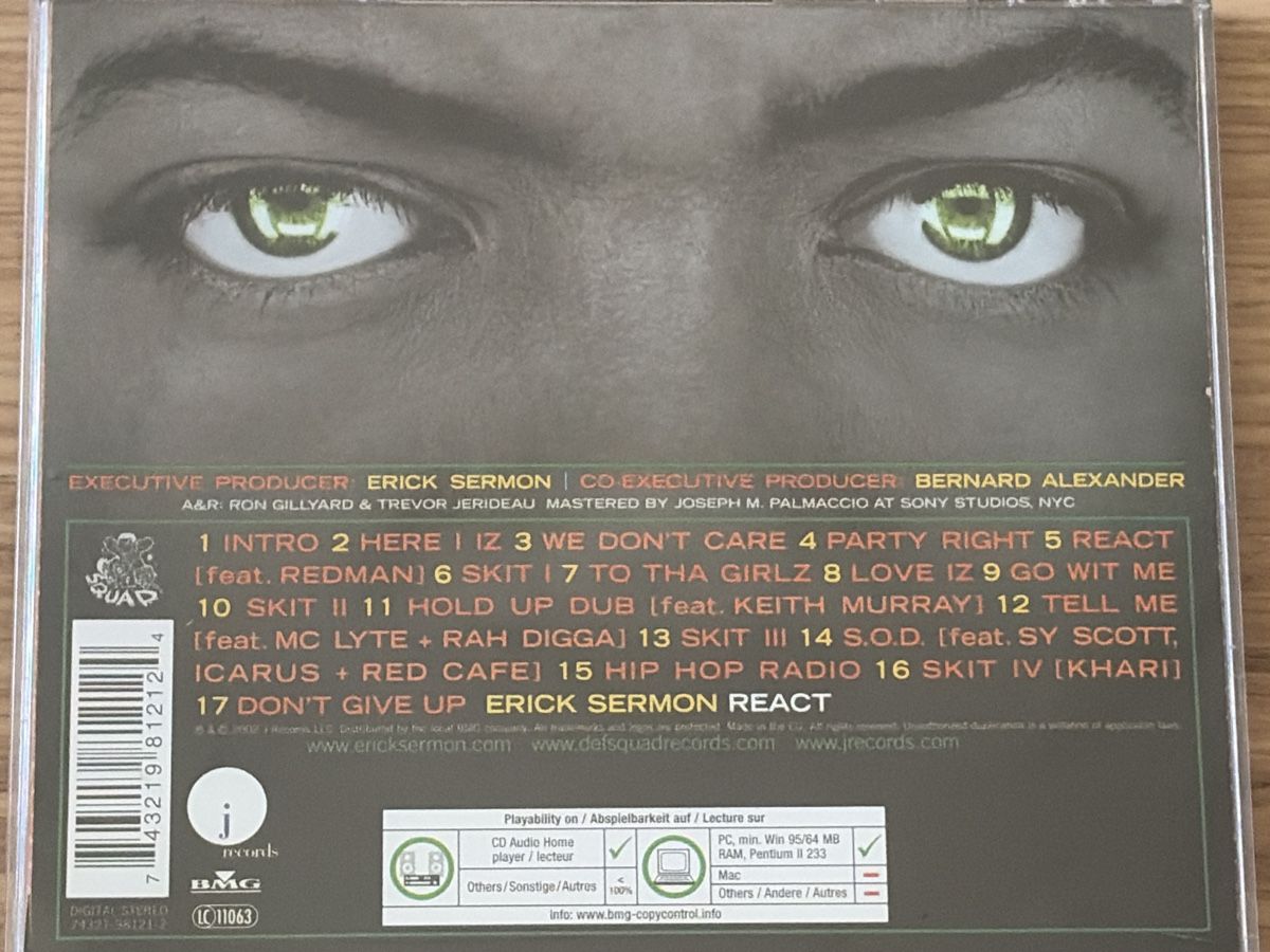 CD: Erick Sermon (Nur CD) – Usato da Zürich venduto da Collector69 1