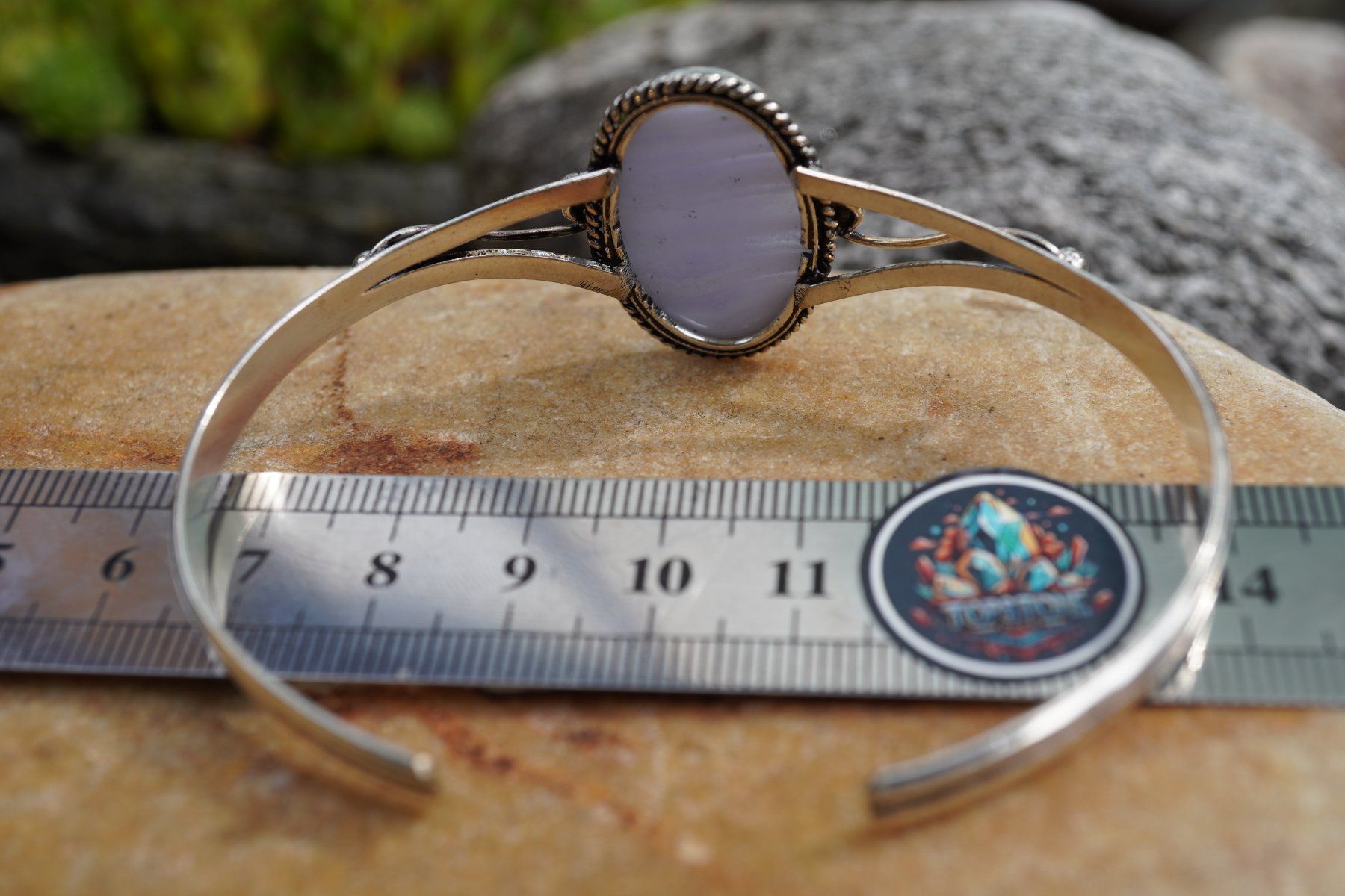 Minerali & Pietre curative: Chalcedon Blau    Arm Spange     ab  1.-     Räumung – Nuovo e nell'imballaggio originale da Eschenbach SG venduto da topstone 6