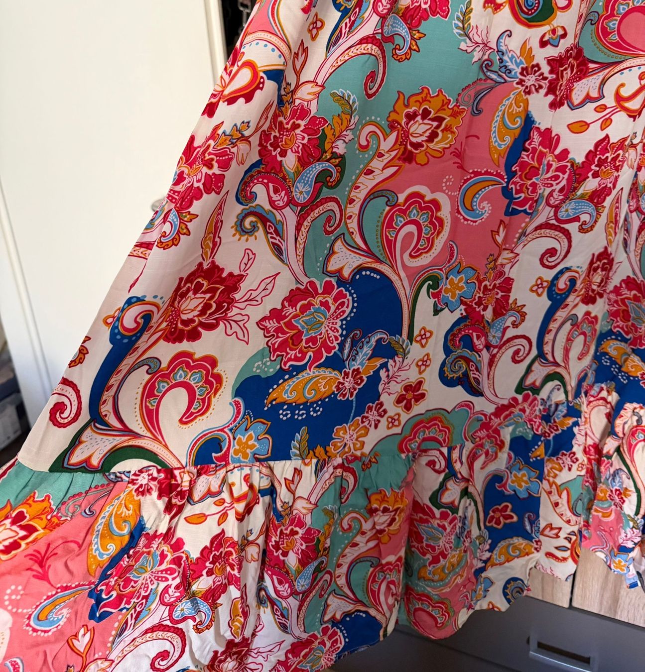 C&A Vestiti: Langes Kleid Marke C&A bunt Viskose Sommer – Usato da Nussbaumen AG venduto da brigitebardot 5