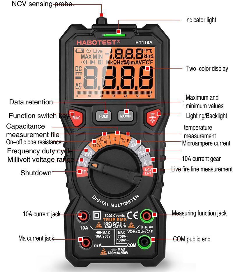 Messen: Digital Multimeter Mit LCD-Anzeige – Neu (gemäss Beschreibung) aus Thun von thunshop 5