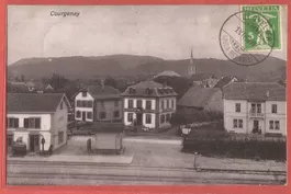 Courgenay - Bahnhof und Hotels - 1910