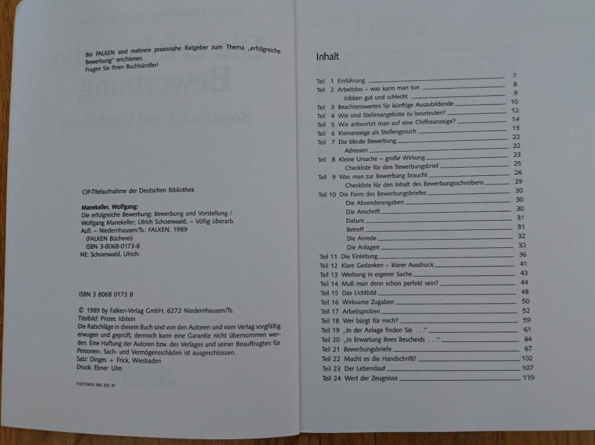 Libri: Die erfolgreiche Bewerbung – Usato da Luzern venduto da Einh0rn 2