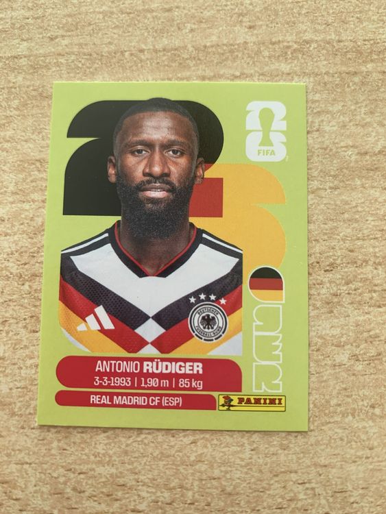 Panini Sticker WM 2026 Antonio Rüdiger GER 6 (Neu (gemäss Beschreibung ...