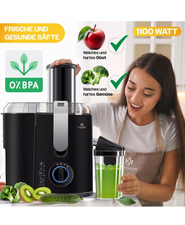 KESSER® Entsafter Saftpresse Edelstahl 1100W 85Mm Presse (Neu und originalverpackt) in Amriswil für CHF 95 – mit Lieferung auf Ricardo kaufen