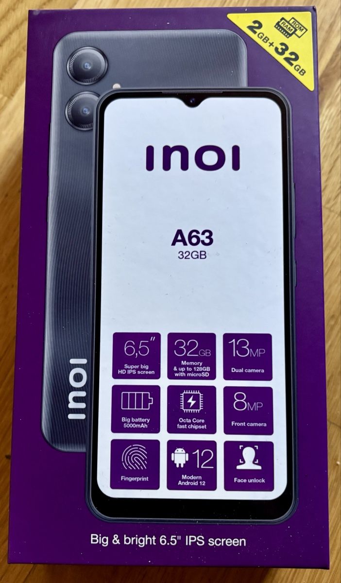Telefoni cellulari / Smartphones: Inoi A63, 32GB, Android 12, 6.5" – Nuovo (secondo la descrizione) da Estavayer Le Lac venduto da sico1260