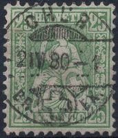 25 Rp. Sitzende Helvetia mit Vollstempel CHUR 2 IV 80