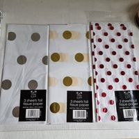 3 x 3  Folien Seidenpapier Bögen, 50 x 70 cm festlich ORV