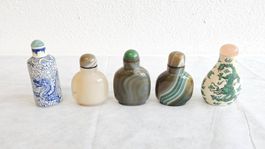 Collection 5 tabatières (boîte à snuff) vintage