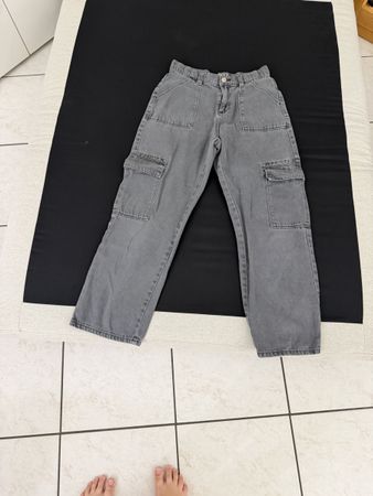 Pantalon cargo gris taille 146 bon état fille