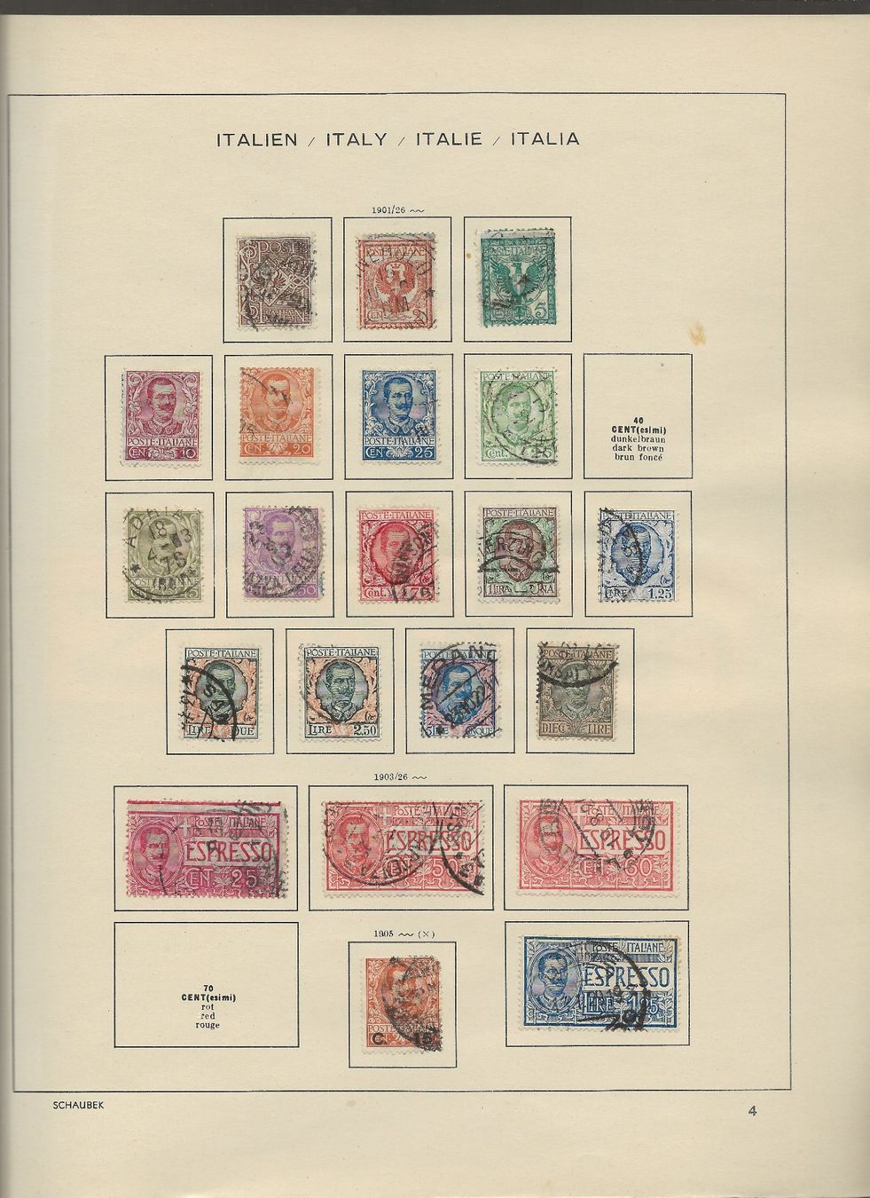 Alle Briefmarken: Marken Italien 1863 bis 1927 – Gebraucht aus Au ZH von xelagreb01 4